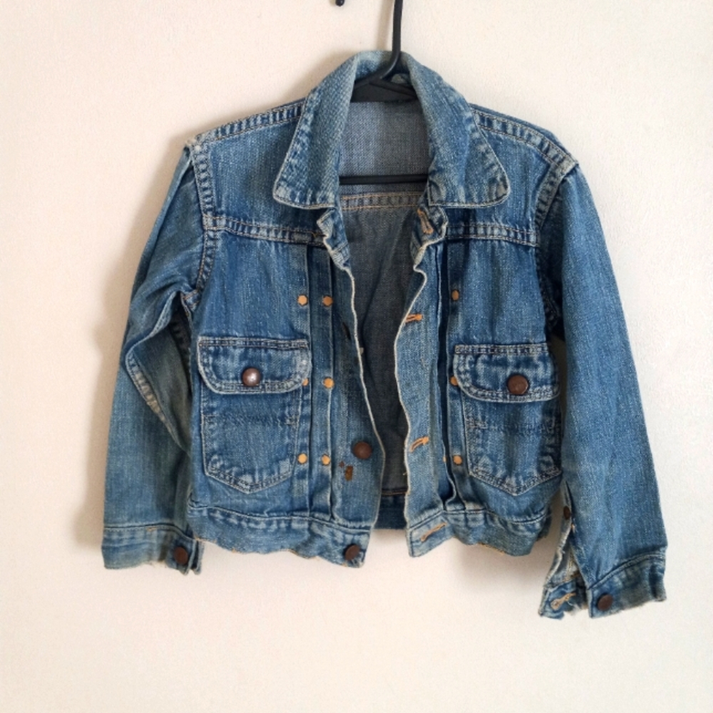Vintage 70s Denim Rare Wrangler Blue Bell 6 Boys Jeans Trucker Jacket Kids